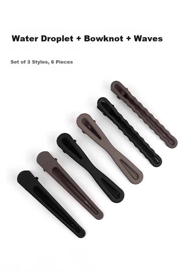 MEIFUYU Hair Clips Set - 6 Pieces Flat Clips, BB Clips, Side Clips, Back Head Hair Clips, Bang Clips, Duckbill Clips WH7218 5