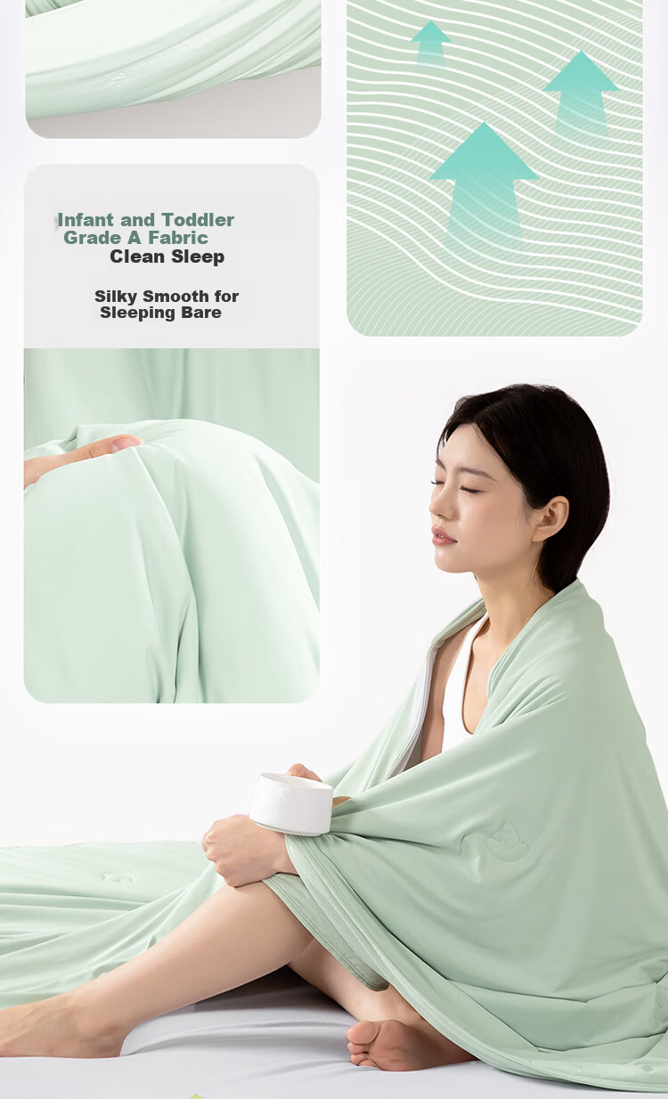 AiSleep Air Conditioning Summer Quilt 2*2.3m Instant Cooling Upgrade Double-Sided Thin Quilt for Double Bed Machine Washable 5