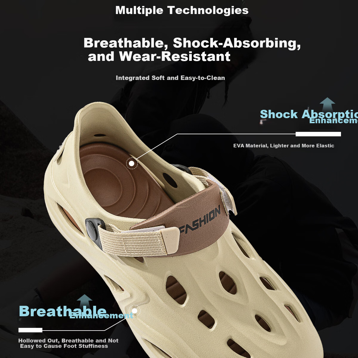 TZLDN Men's Summer Clogs 2026 New Soft Sole Non-Slip Beach Driver Sports Creek Walking Sandals 4