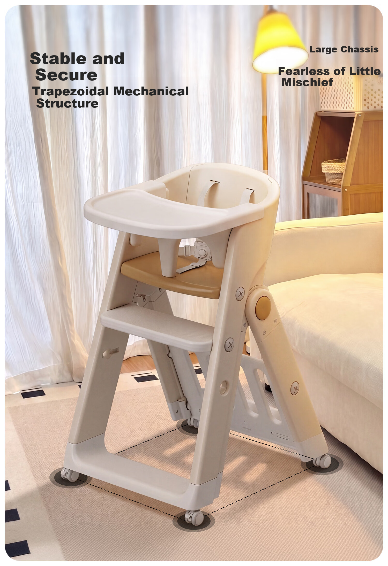 Migobear Children's Growth Chair Foldable Dining Chair Baby Learning Chair Multifunctional Infant Toddler Adjustable Seat 1