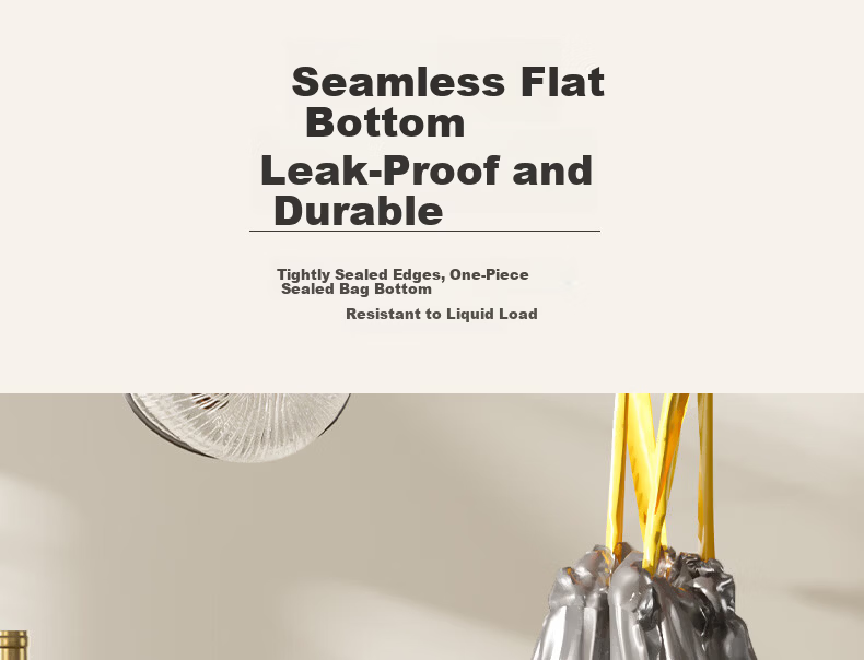 Mr.Bin High-Quality Drawstring Garbage Bags Household Tear-Resistant Thickened Kitchen Large Automatic Closure Handheld Boxed XL Quarterly Pack 5