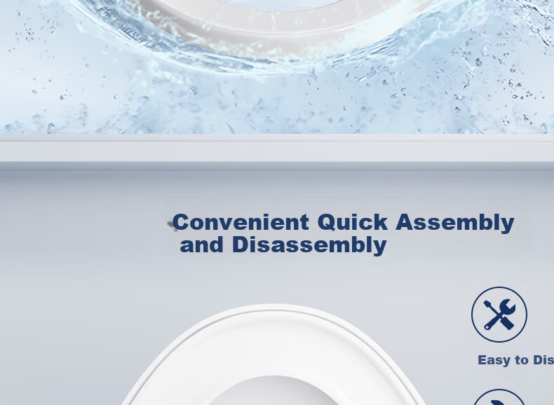 PENGLUCK PENGLUCK Toilet Seat V-Shaped Universal Thick Solid Cover Plate, PP Material, Household Anti-Break Toilet Ring, Slow-Close 9