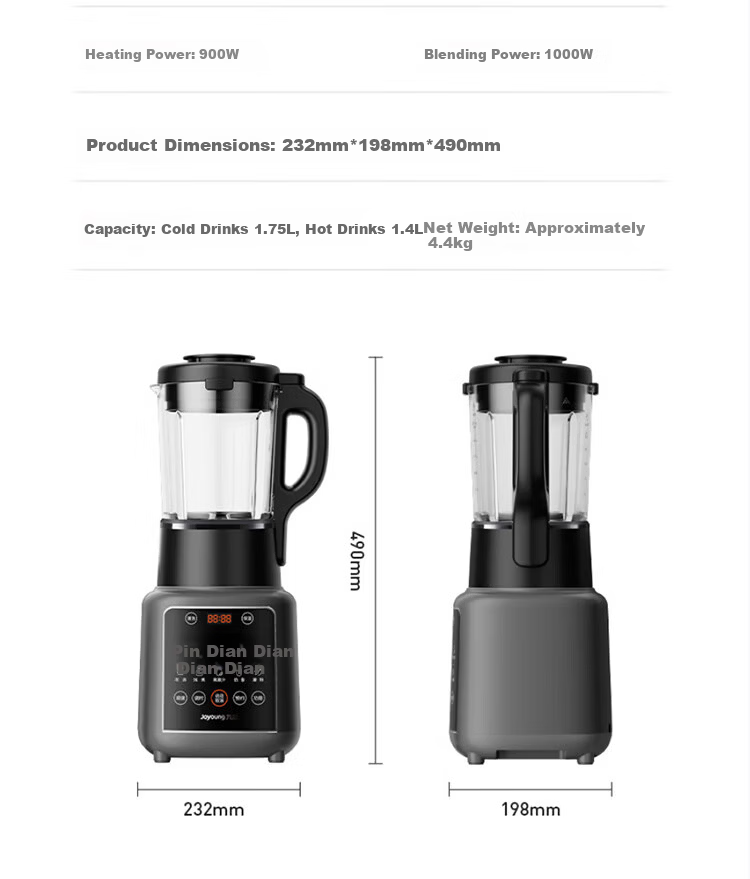 Joyoung Household Filter-Free Soy Milk Maker 1.75L Fully Automatic Blender Multi-Grain Multifunction Large Capacity Scheduled Quiet Juicer Food Processor L18-P363 18