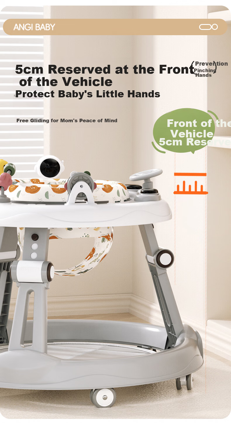 ANGI BABY Baby Walker Anti-Tip Multifunctional Push Walker Toy Gift 2025 Model 8