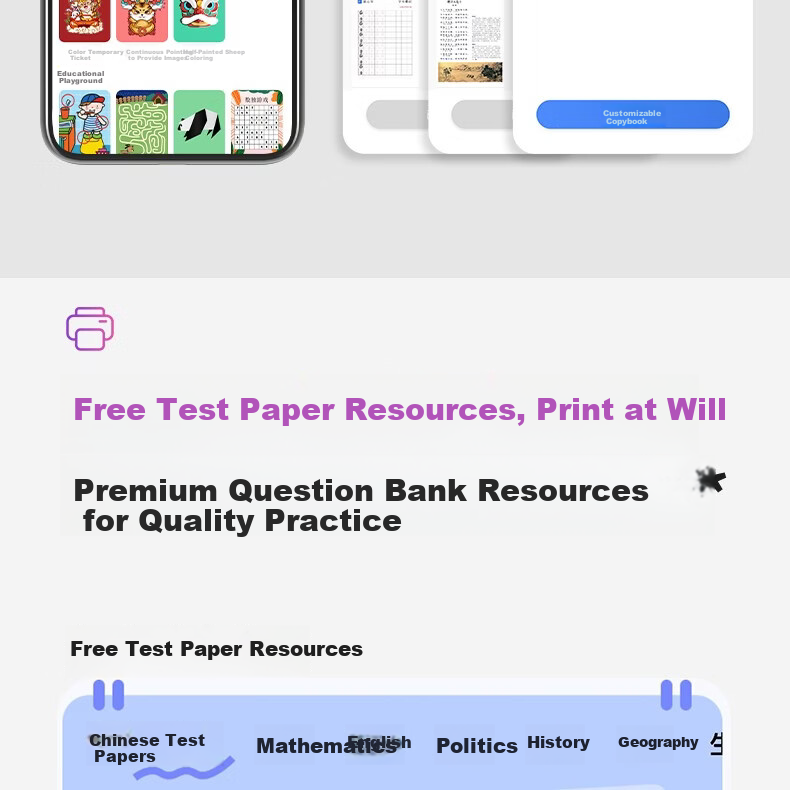 Deli AI Home Printer 3-in-1 Color Error Correction Wireless Mobile Copy Scan Inkjet Photo Printer 19