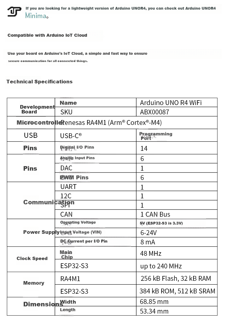 ARDUINO Development Board Arduino UNO R4 WiFi Official Original Mainboard Maker Development Microcontroller Learning Board Entry-Level Board Python Programming DSTJ1AUR4W 1