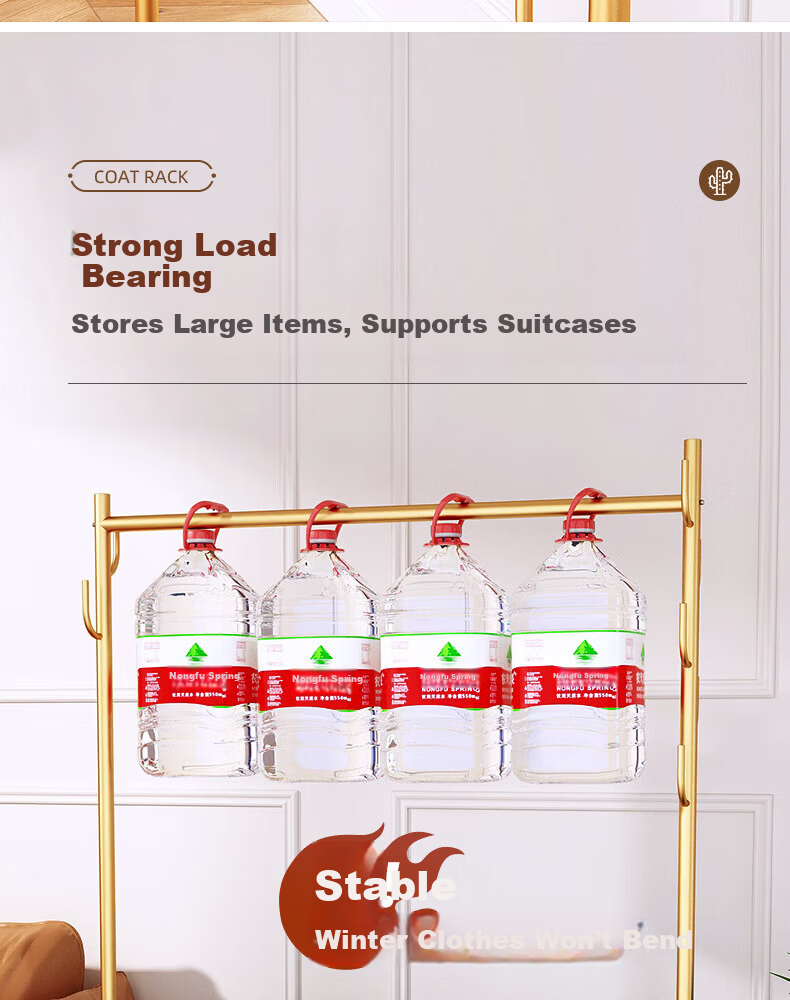 Muhan Yue Floor-Standing Clothes Drying Rack Mobile Home Bedroom Balcony Garment Rack Indoor Simple Rod Coat Hanger 9