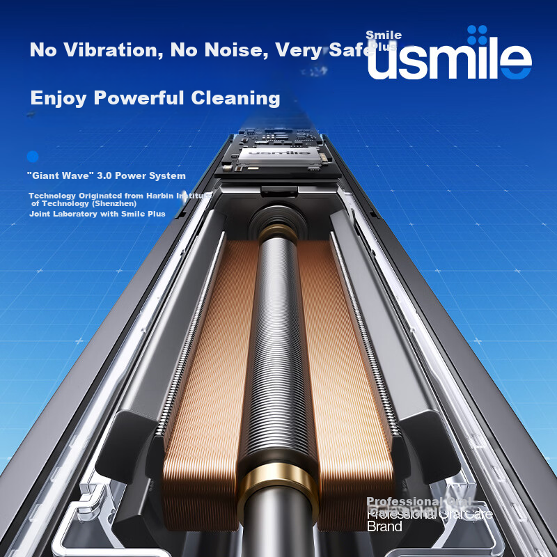 Usmile Smile Plus High-Frequency Electric Toothbrush P70 Starlight White Powerful Cleaning 180-Day Long Battery Life Birthday Gift for Men and Women, Parents