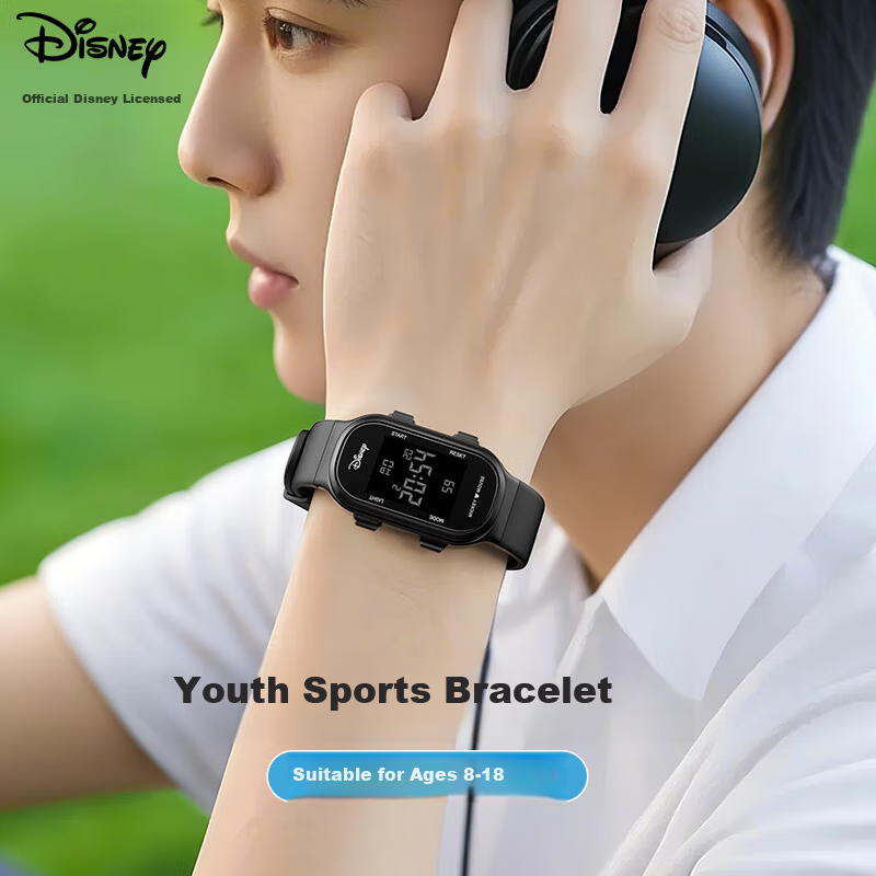 Disney Men's Sports Digital Waterproof Watch for Students, Trendy Teen Boys, Middle and High School Electronic Wristwatch, Back-to-School Gift 1