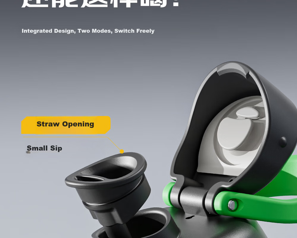 Fuguang Plastic Straw Cup PPSU Large Capacity Portable Sports Fitness Cup 820ML Green for Men and Women Students 7