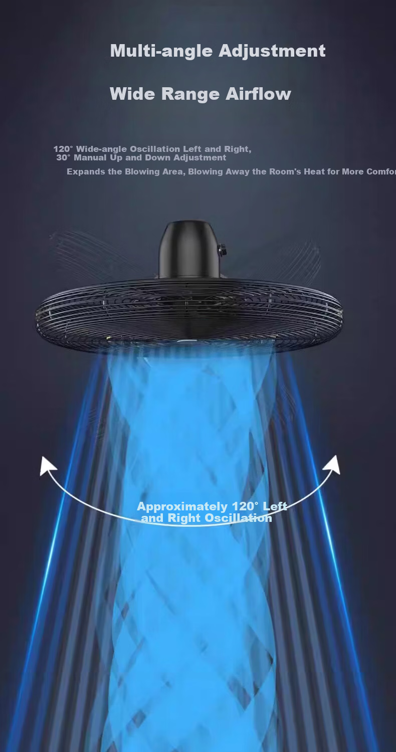 AUX Industrial Floor Fan High-Power Factory Warehouse Bullhorn Industrial Standing Fan 650MM 9