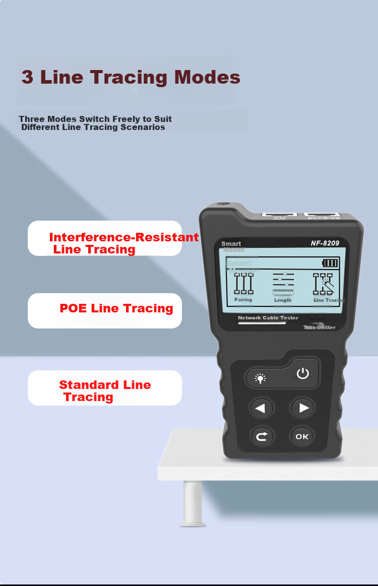 Smart Mouse NF-8209 Multifunctional Cable Tracing Mode Length Breakpoint Tester Line Finder Tracer 2