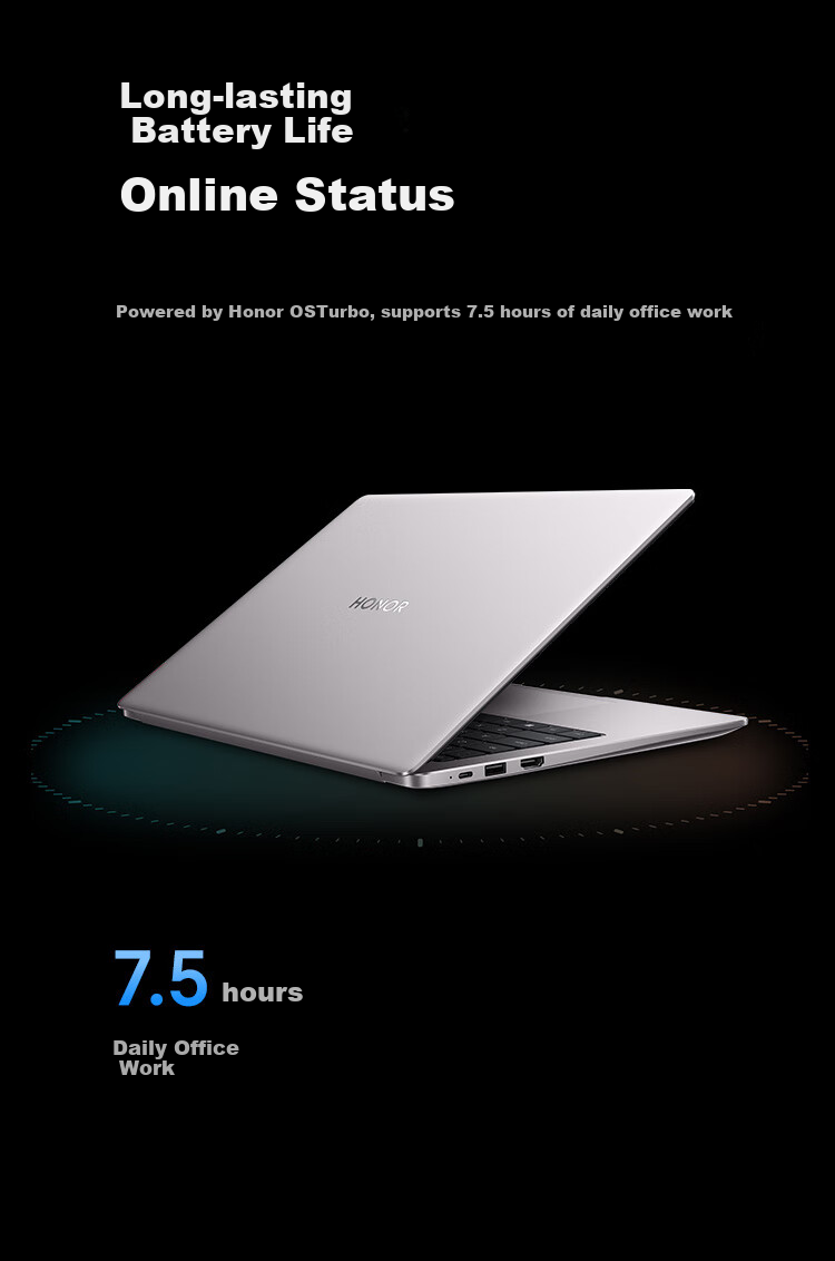 Honor Notebook X14 2025 Battle Edition 13th Gen Core i5 16GB 512GB 14-inch Eye-care Screen Lightweight Laptop Gray 14