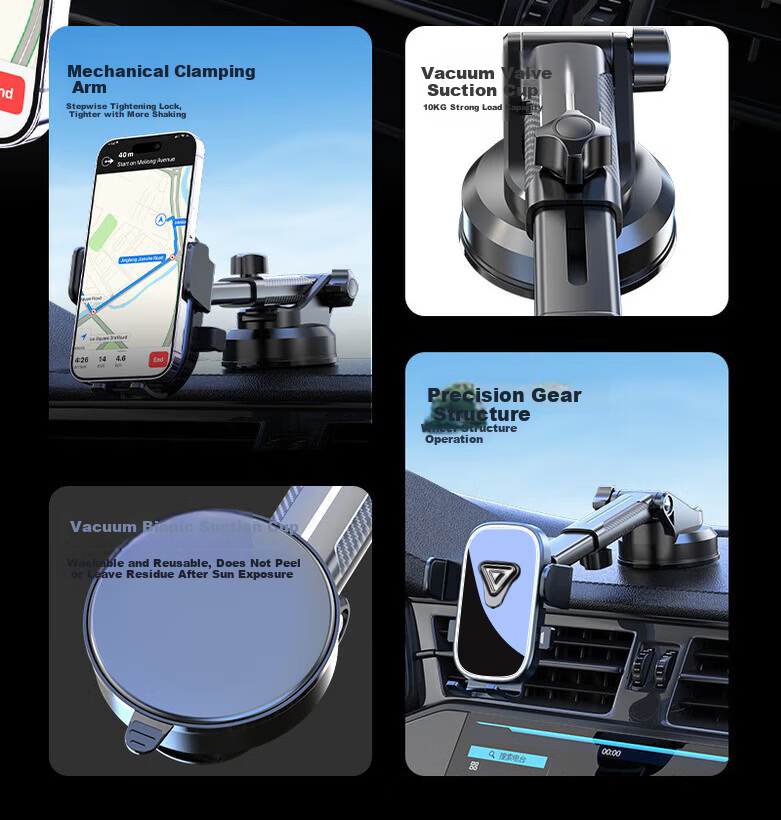 Xuanqin Xuanxiang Car Phone Holder Automotive Navigation Mount 2026 New Multifunctional 360-Degree Rotatable Suction Cup Type 2