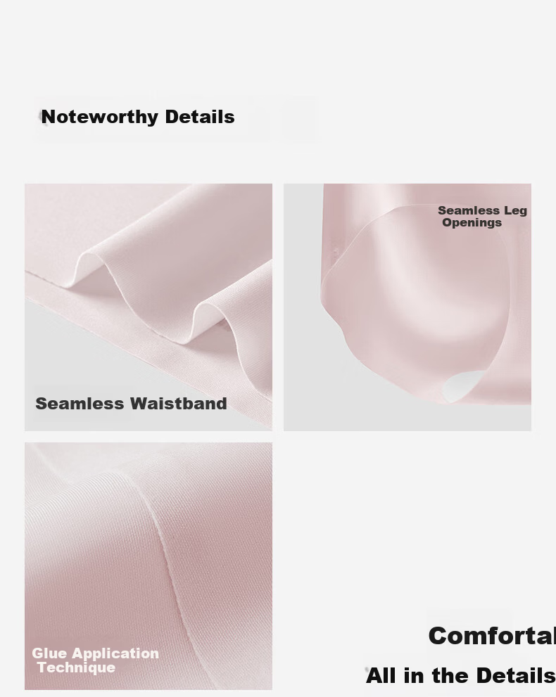Miiow Women's Disposable Seamless Invisible Antibacterial Cotton Crotch Travel Wash-Free Underwear 5-Pack M 16