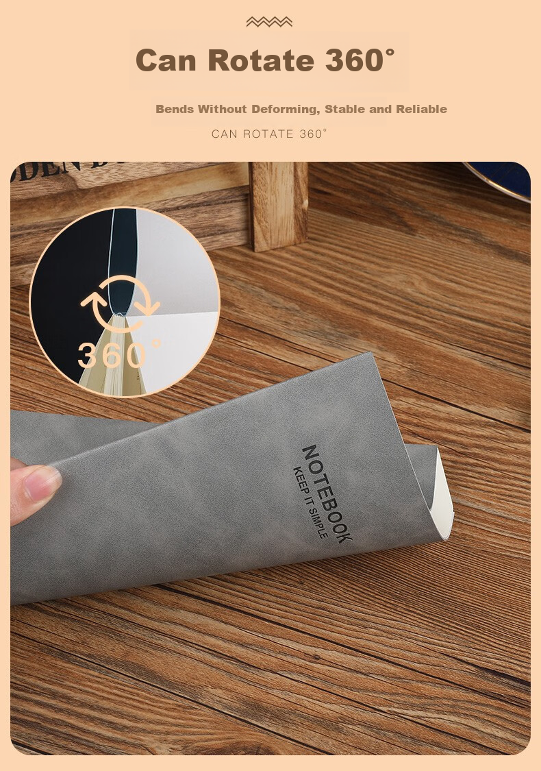 Zhongjian Stationery Artistic Exquisite Softcover A5 Notebook Diary Simple Business Meeting Notes Customizable Brown A5 7