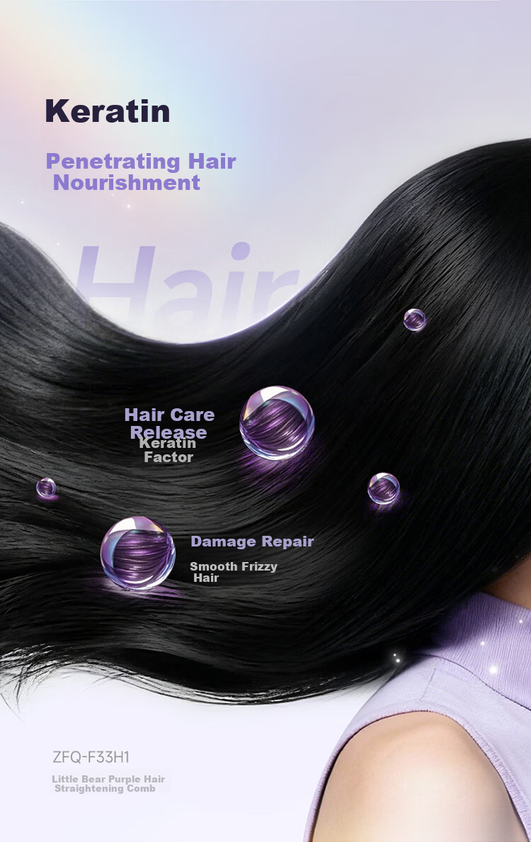 Bear Flat Iron Hair Straightener Negative Ion Hair Care Cold Air Styling Dual-Use Straight and Curl Hair Curler Bangs Clip Compact Portable Birthday Gift for Women Wife 8