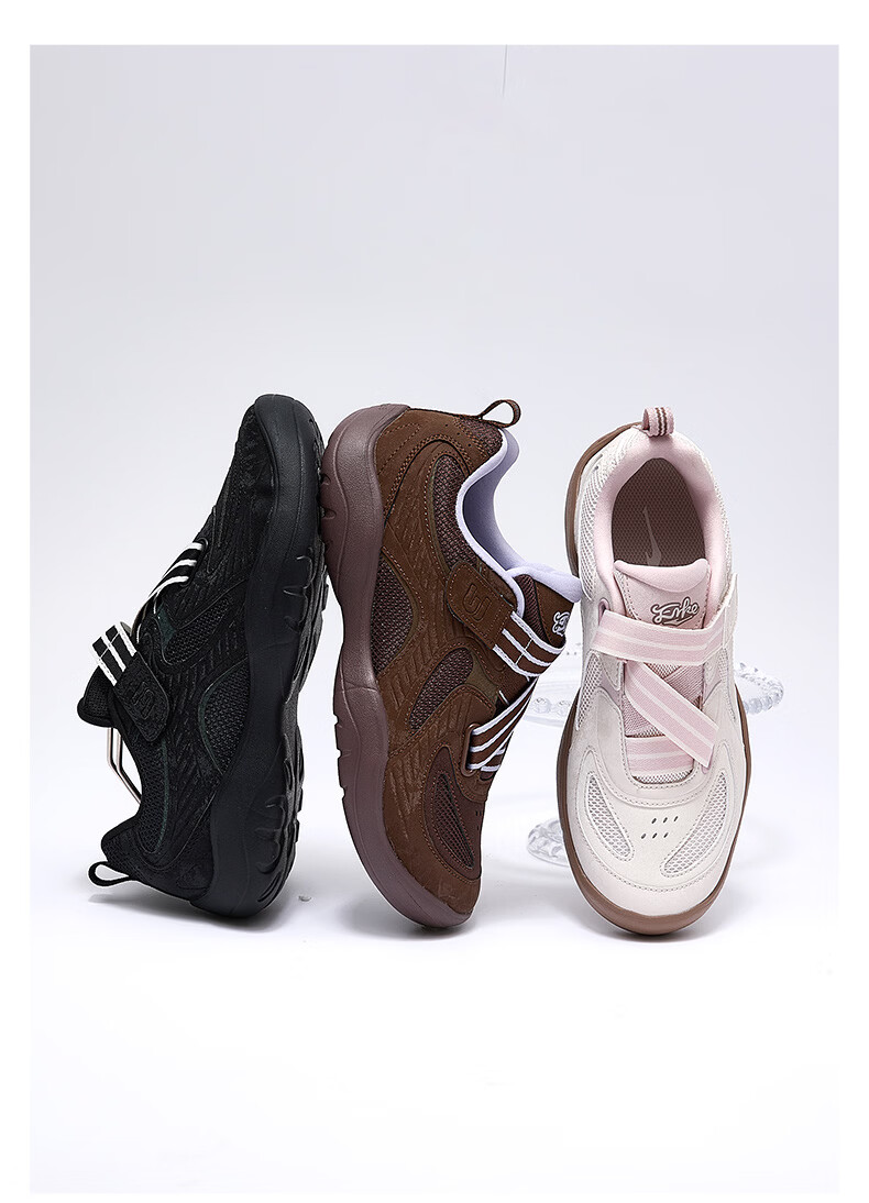 ERKE Women's Summer 2026 New Leather Mesh Breathable Casual Thin Sole Ballet Sneakers Sports Shoes | Xingmang 18