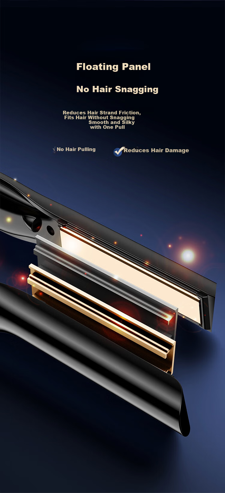 RTICS Men's Hair Straightener and Curler Dual-Use Ionic Hair Styling Iron for Bangs 6
