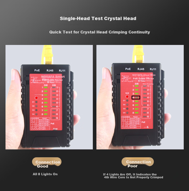 Smart Mouse NF-468S Network Cable Tester Multifunction Wire Tester Computer Network RJ45 Telephone Line Engineering Kit 2