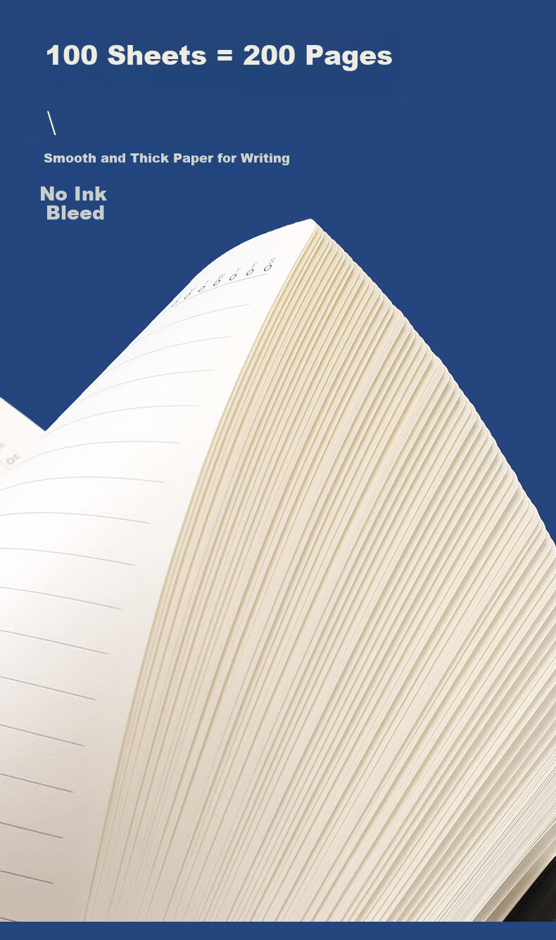 AoHuan Guochao Notebook Gift Box High-Quality Custom Leather Chinese Style Business Souvenir Office Meeting A5 Blue Thickened 200 Pages 13