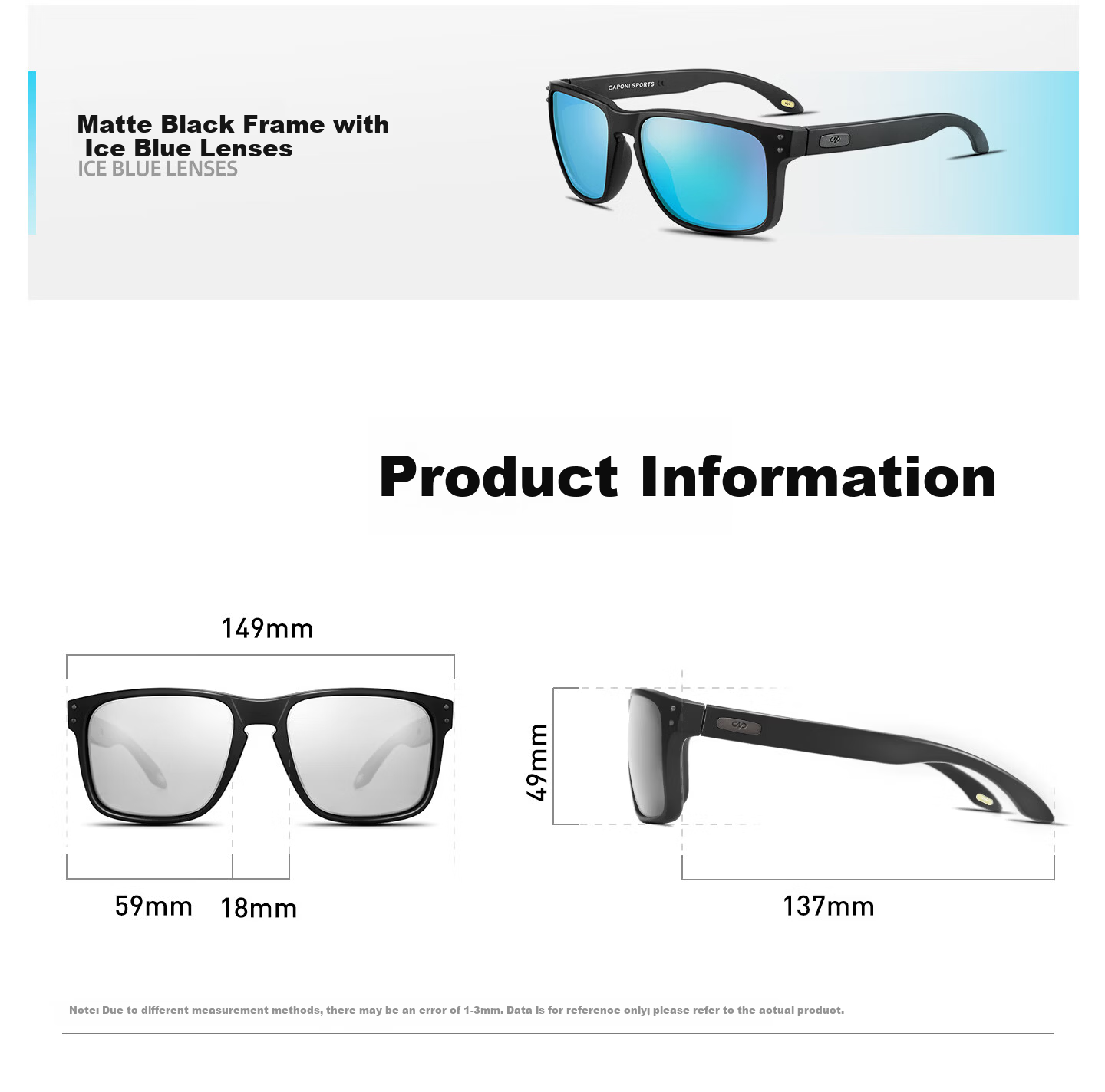 CAPONI Cycling Polarized Photochromic Sunglasses UV Protection Sports Mountain Running Day and Night Use 22