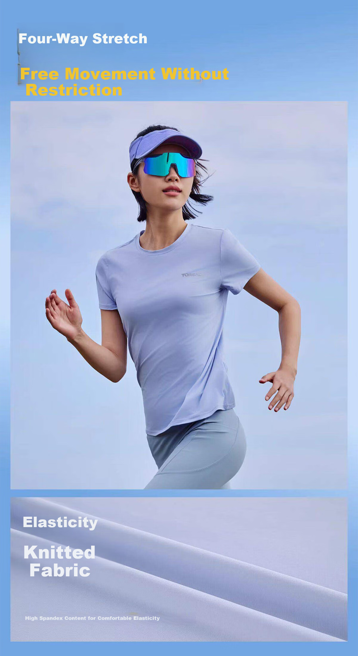 TOREAD Quick-Dry T-Shirt 26 Spring Summer New Couple Breathable Short Sleeve Sun Protection Round Neck Stretch Sports Top TAJJBO81754 3