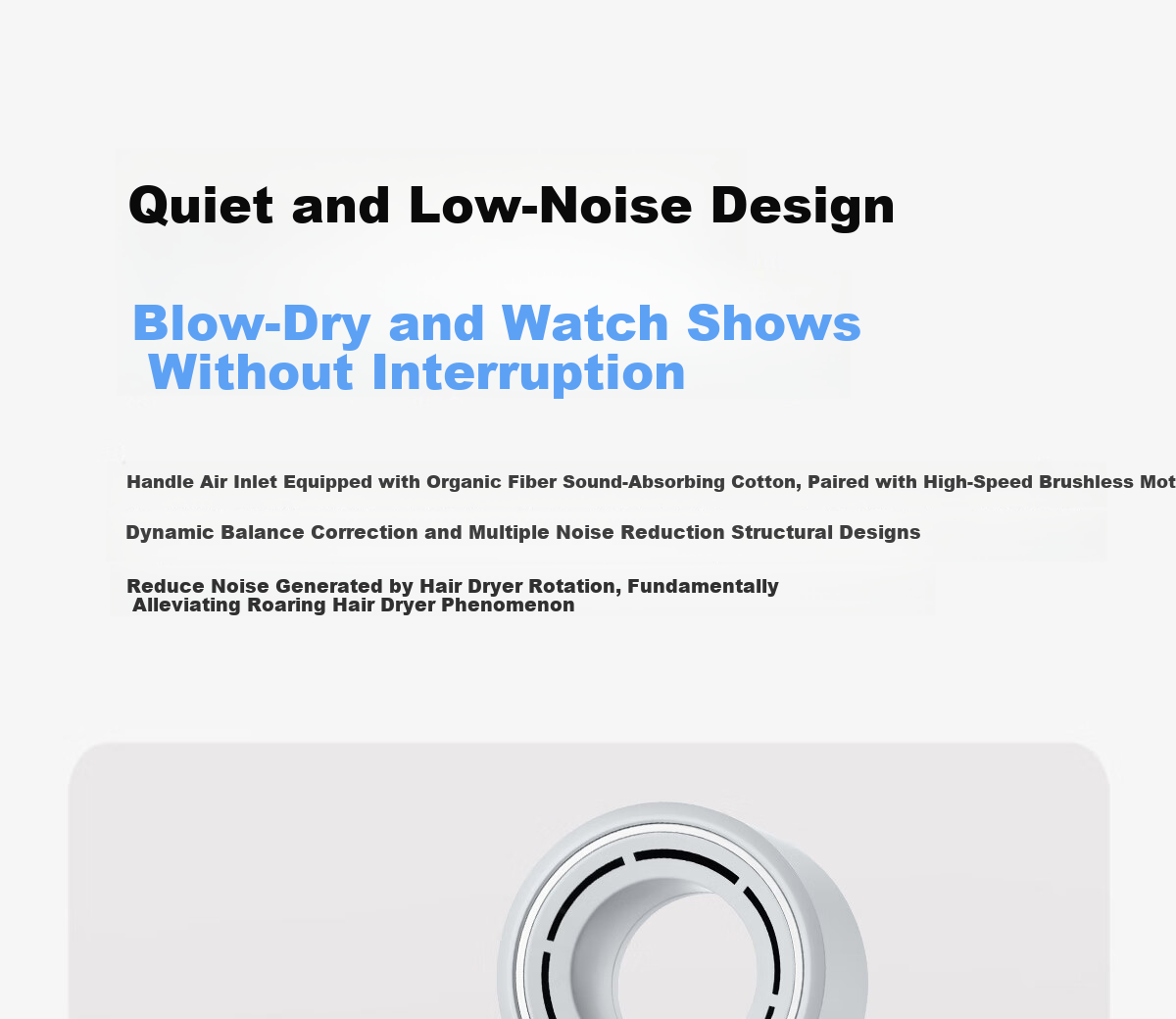 Feike High-Speed Hair Dryer Hollow Air Duct Home Use High Power Quick Dry Low Noise Negative Ion Hair Care Blow Dryer Holiday Gift for Girlfriend H5 Star Ring White Price Guarantee 618 21