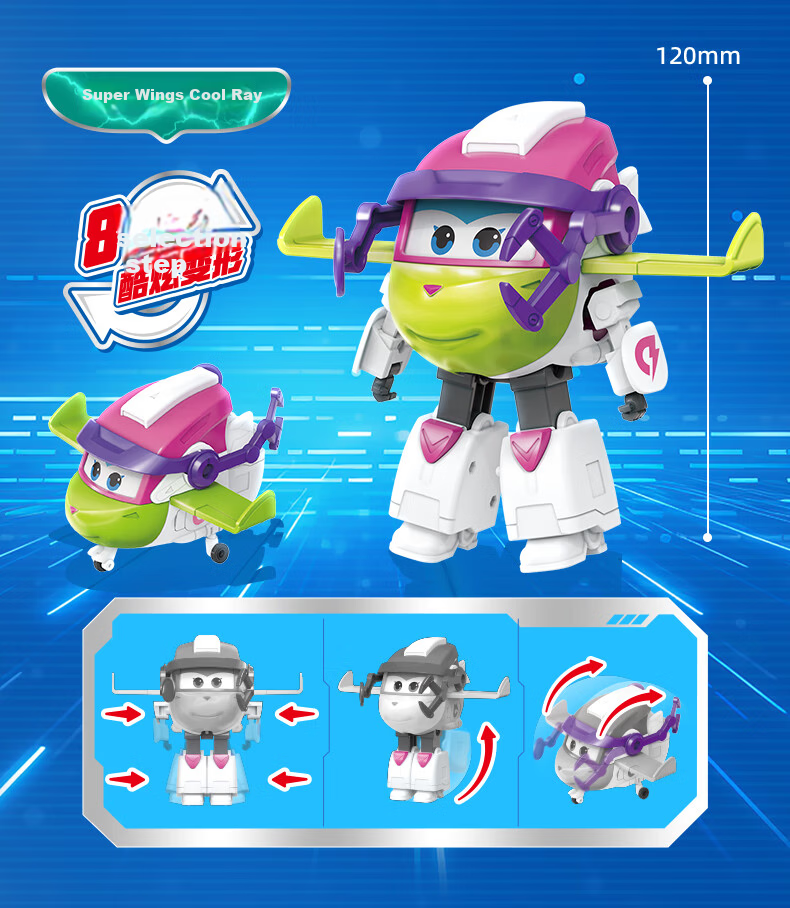 AULDEY Super Wings Transforming Robot Engineer Dodo Tool Set Pretend Play Children's Day Gift 13