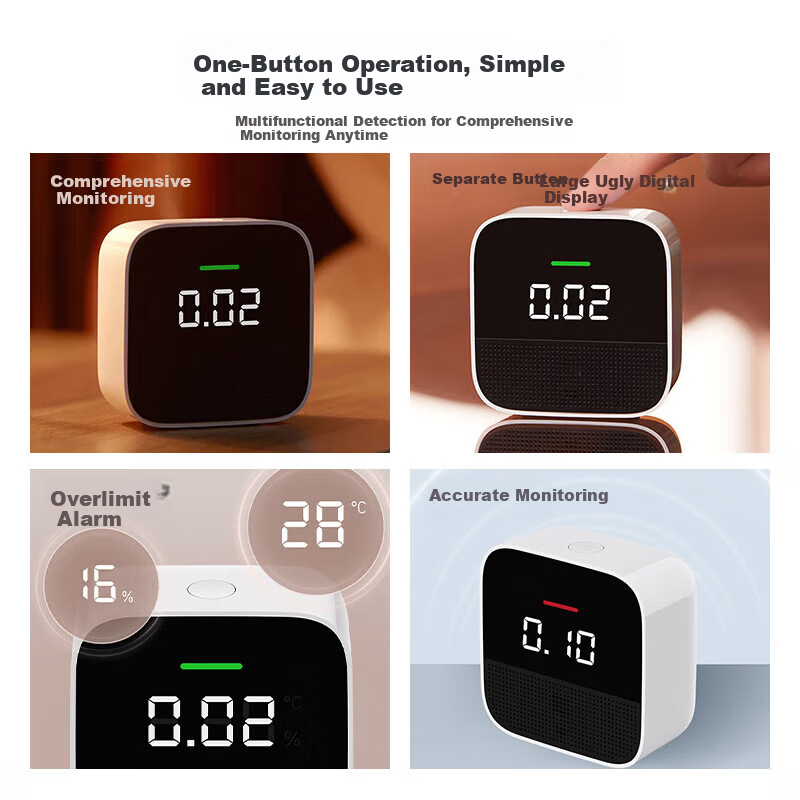 Honeywell Formaldehyde Detector PRO Upgrade Version Compatible with Mijia Smart Temperature and Humidity Home Air Quality Monitor for New Houses