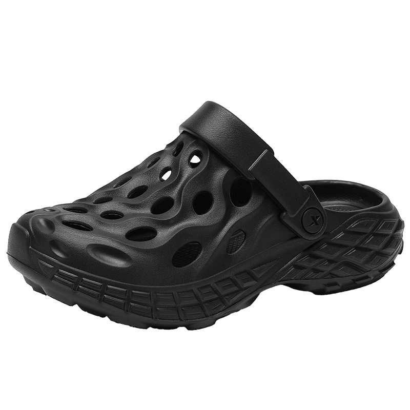 XTEP Men's Sport Sandals Casual Outdoor Beach Slippers A069 Black Size 38-39
