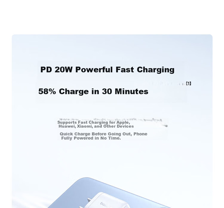 Baseus Mini Ice 20W GaN Apple Charger Set for iPhone 15-17 with 100W 2m Data Cable Purple 5