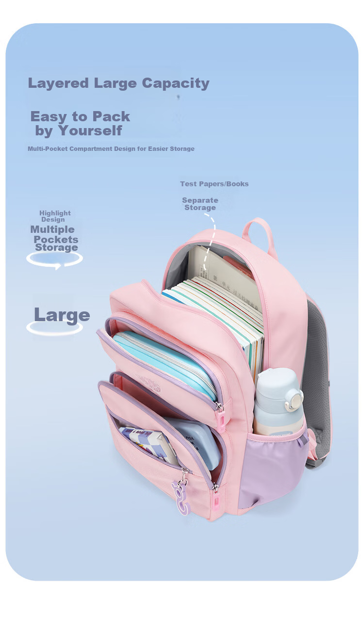 GOLF Primary School Boys Backpack Grades 1-3-6 Children's Ergonomic Large Capacity School Bag 11