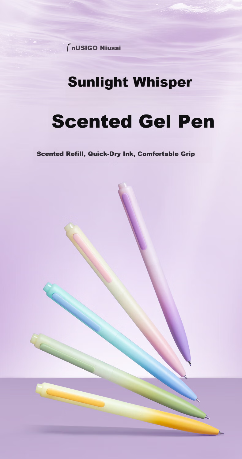 NUSIGN Retractable Gel Pen Black, Imported Ink with Precision Tip And Protective Sleeve, Signature Pen for Office Use, 12 Pcs NS559 [Best-Selling Product], High-End Brand Under Deli 1