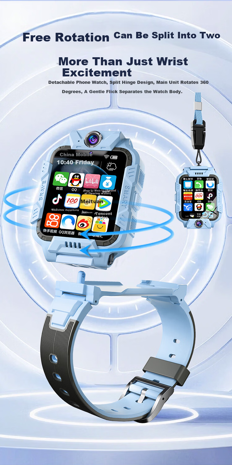 HUWXMAXI 5G Kids Smartwatch Waterproof Full Network Support SIM Card GPS Locator for Elementary and Middle School Boys and Girls 4