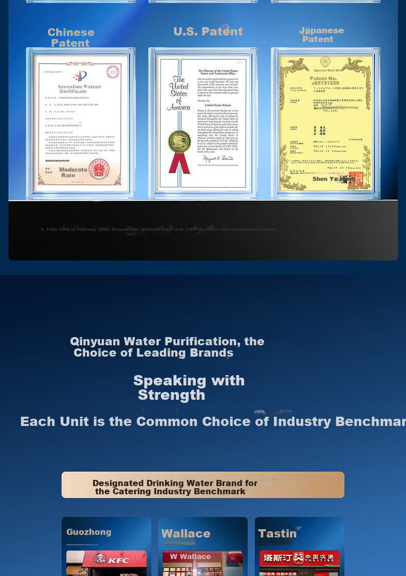 Qinyuan Water Purifier Twin-Core Hot and Cold Integrated 1600G Instant Flow RO Reverse Osmosis Filter Cartridge Low Cost Official Authorized Genuine 18