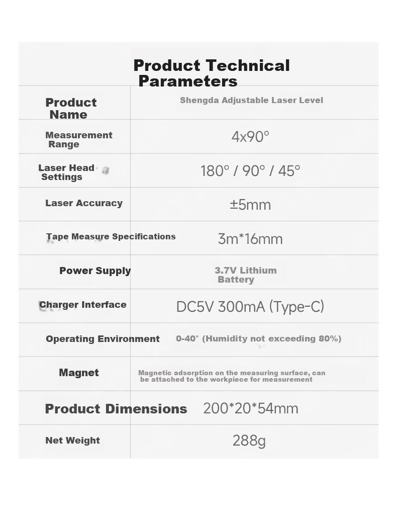 Shengda Laser Level High-Precision Electronic Spirit Level Strong Magnetic Green Laser Measuring Instrument Slope Ruler Line Projector 18