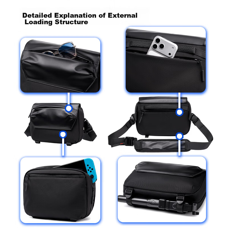 JD Jingzao Explorer Pro Crossbody Chest Bag Waist Bag Shoulder Bag for Men and Women Tablet Switch Portable Messenger Bag