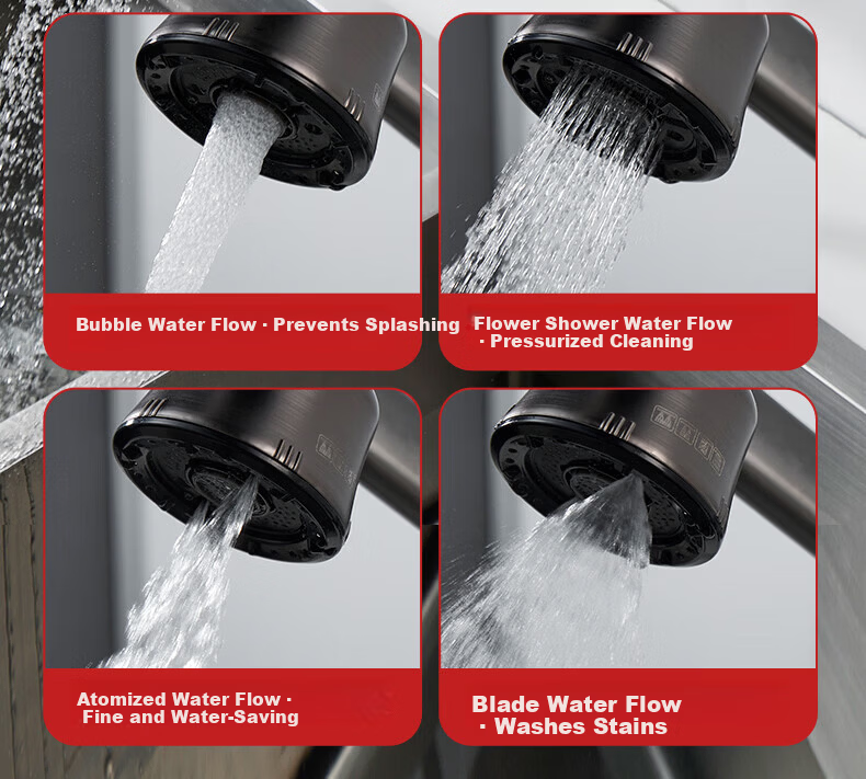 IVORPO [Germany] Built-in Kitchen Faucet Dual Temperature High-Pressure Splash-Proof Sink Faucet 7