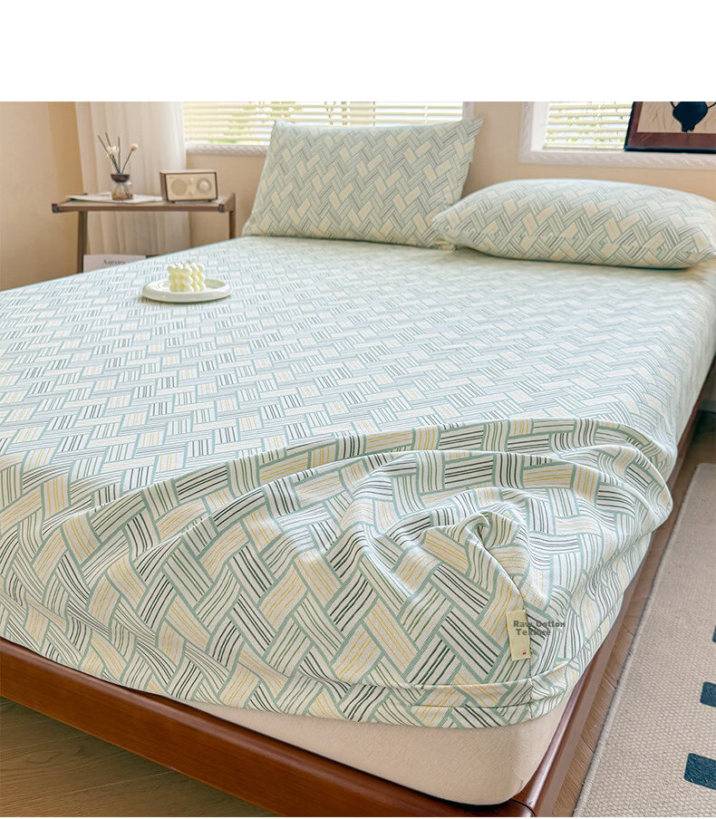 SOMERELLE Class A Mattress Cover Coarse Fabric Cooling Mat Thickened Cooling Mattress Protector Cover 180*200cm + Pair of Pillowcases 5