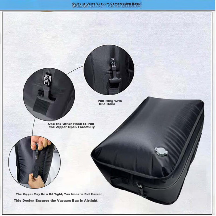 Kelorock Vacuum Compression Travel Bag Portable Luggage Dedicated Down Jacket Clothing Organizer Vacuum Travel Bag 6