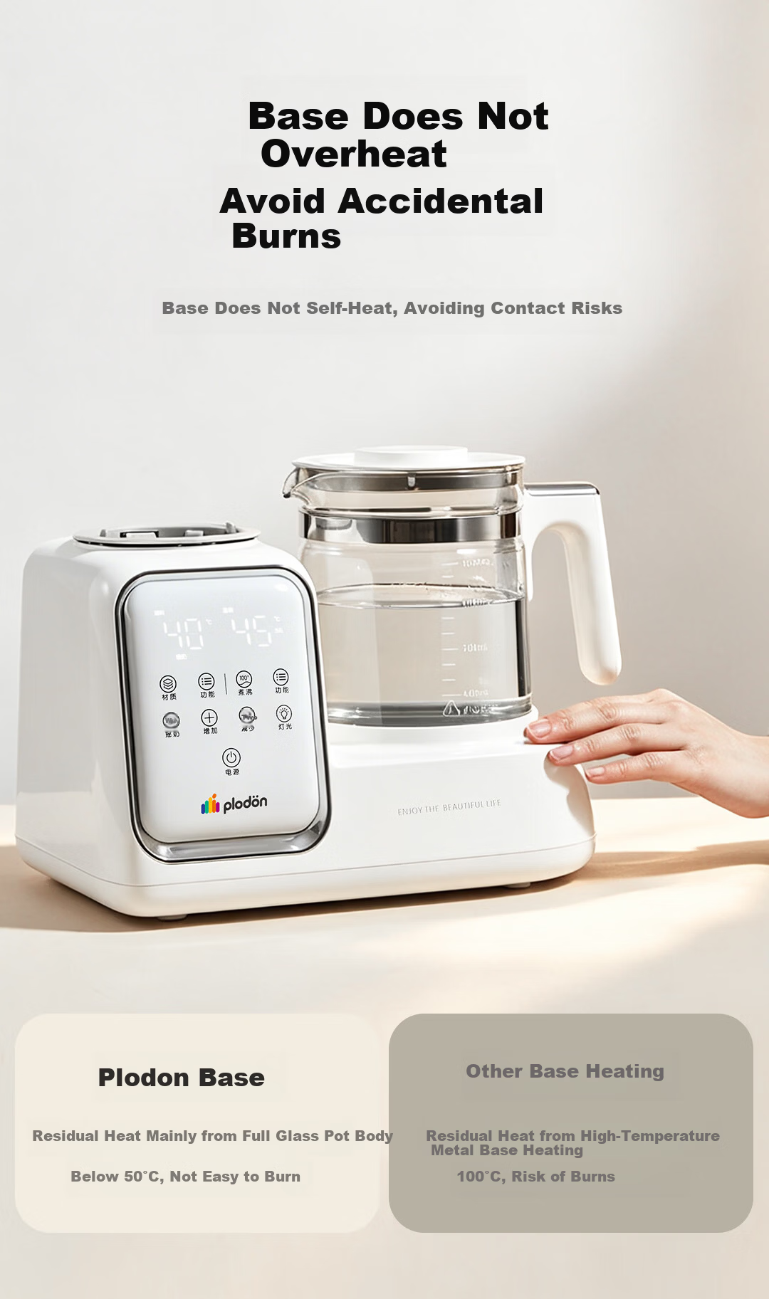 Puriton Thermostatic Kettle Baby Milk Preparation Household Large Capacity 2L Full Glass Body Quantitative Temperature Control Water Dispenser 15