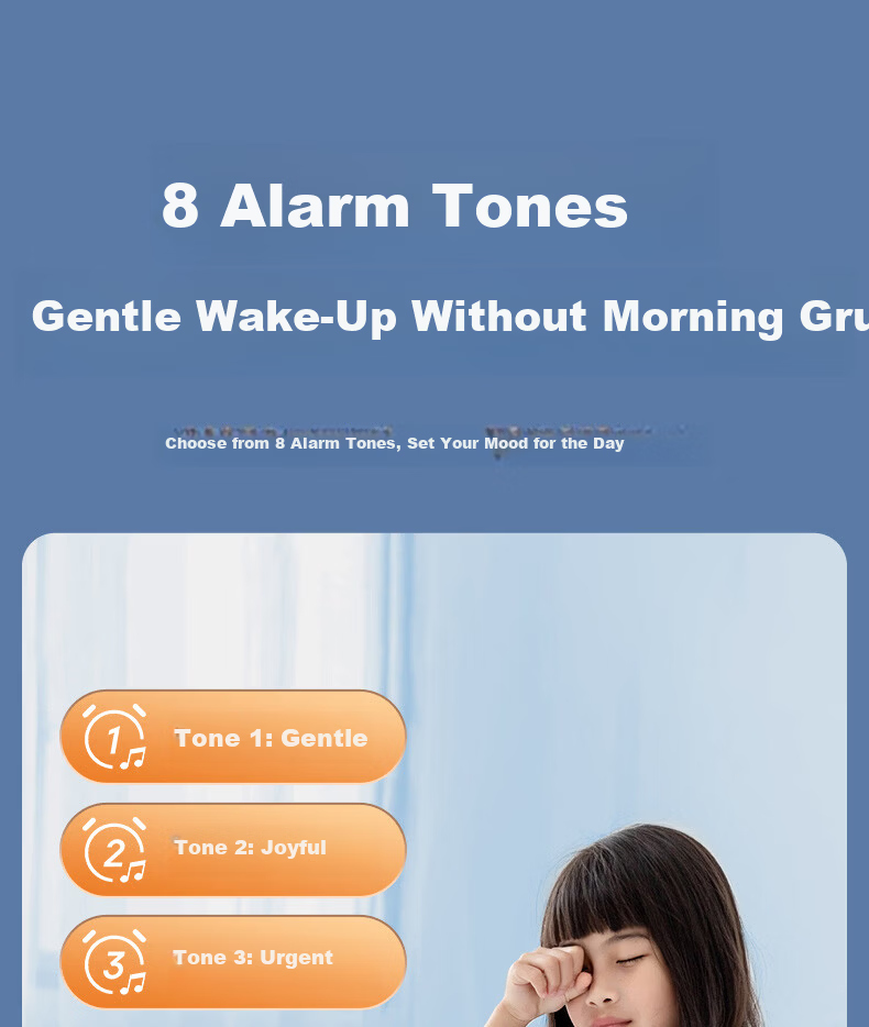 Qite Smart Alarm Clock Multifunctional 2026 New Student Wake-Up Device Temperature Display Snooze Electronic Desktop Clock Gift for Middle and High School Students Children's Day 14