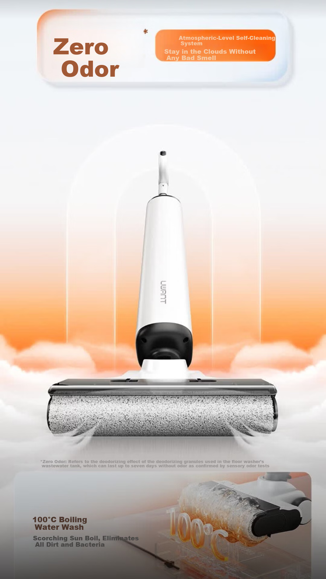 UWANT Youwang Cloud 2.0 Pro Floor Washer [25kPa Suction, Tangle-Free Ultra-Thin Design] Push-In All-in-One Automatic Mop Cleaner 3