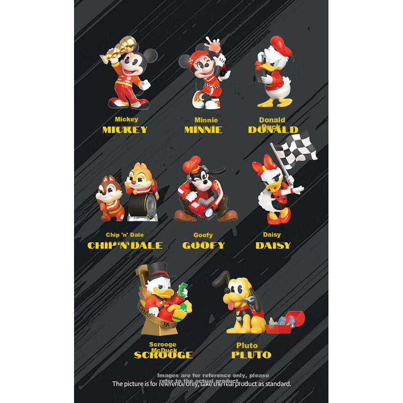 MINISO Disney Mickey F1 Glory Moment Series Figurine Blind Box Toy Ornament Gift Birthday Present for Men and Women Single Box 4