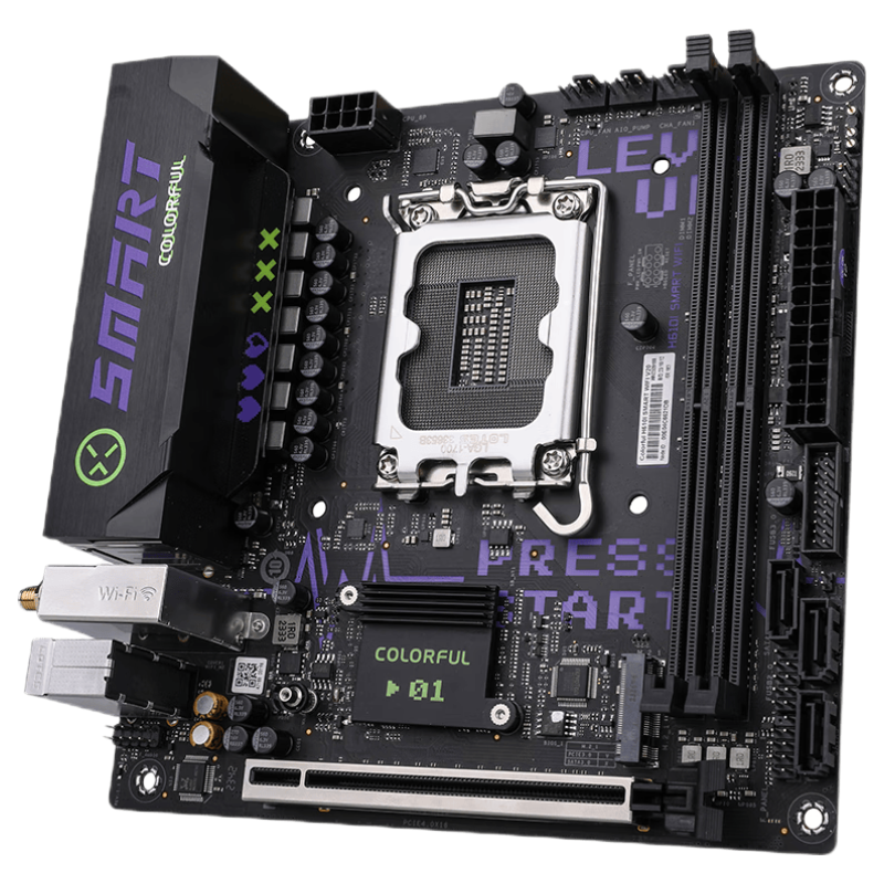 Colorful Colorful H610I SMART WIFI V20 DDR4 Gaming Mini Motherboard Supports 12400/12400F (Intel H610/LGA 1700)