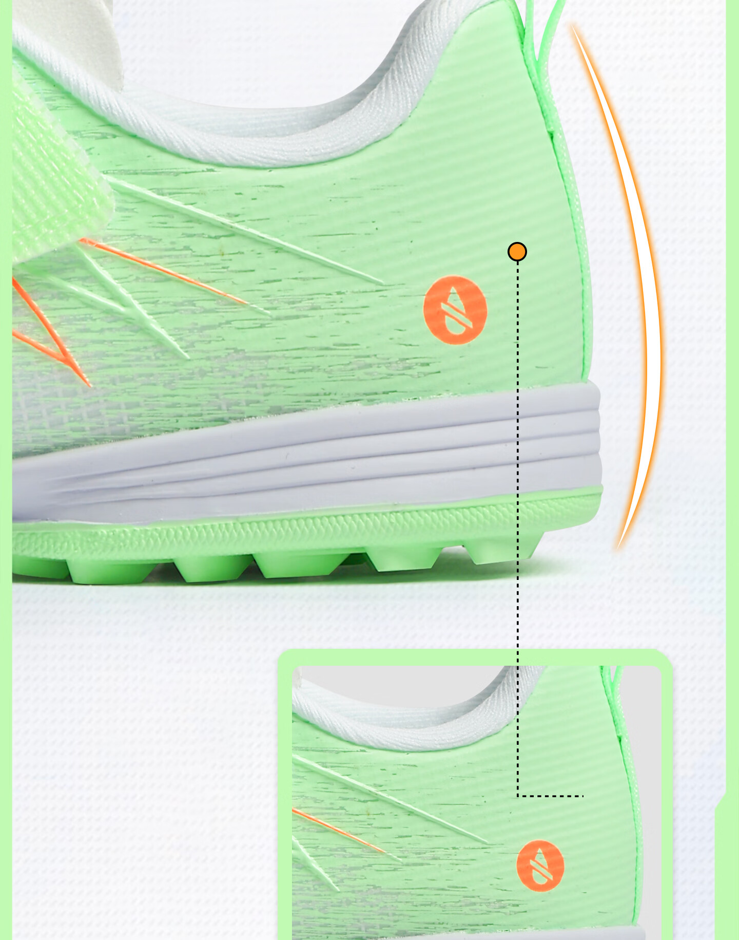 Li-Ning Kids Soccer Shoes TF Turf Studs Youth Student Large Kids Slip-On Professional Training Breathable Sports Shoes Size 38 8