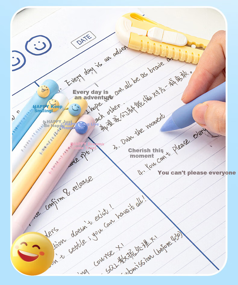 AIHAO Four-Leaf Clover 0.5mm Quick-Dry Gel Pen for Students Exam Use, 4-Pack DGP4352A 13