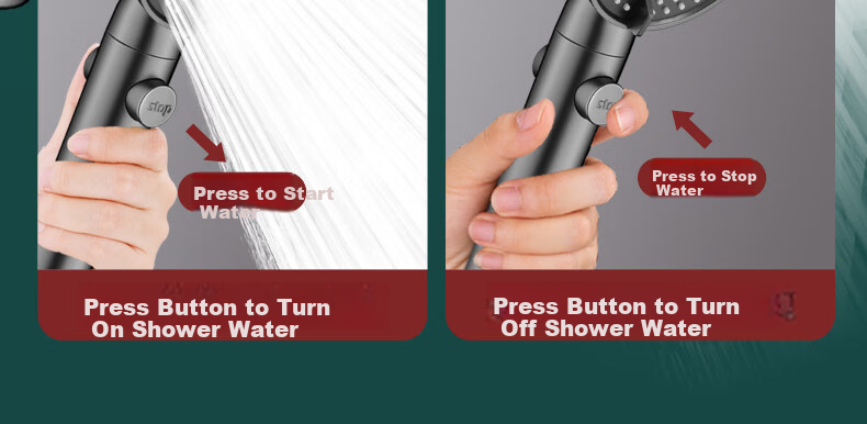 Baihan High-Pressure Shower Head Set with Powerful Water Flow, Filter, Multifunctional Handheld Bathroom Showerhead 9