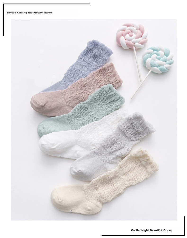 JOYNCLEON Baby Long Socks Summer Thin Over-the-Knee Newborn Anti-Mosquito High Tube Socks Jyf183133 12